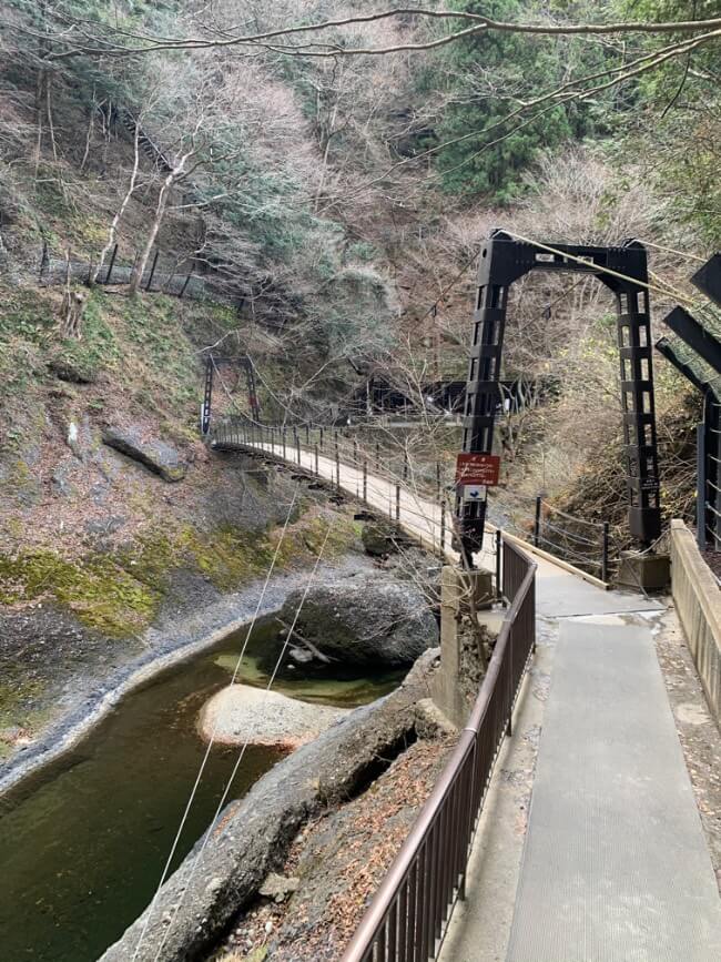 袋田の滝のつり橋